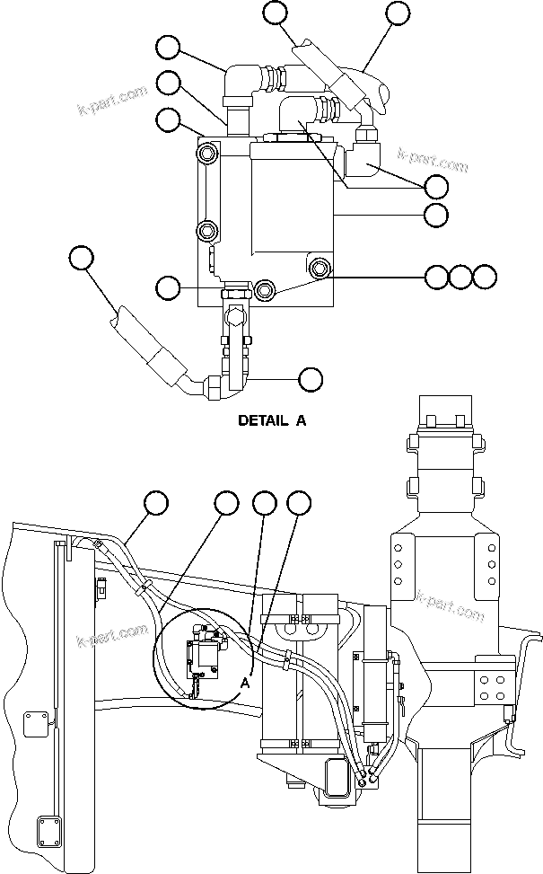 Komatsu parts book diagram for AFE48-AC  930E S/N A30076-A30078 & A30080 SYNCRUDE: FUEL HEATER INSTALLATION