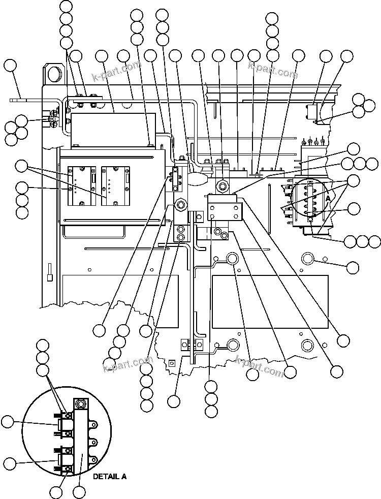Komatsu parts book diagram for AFE48-AC  930E S/N A30076-A30078 & A30080 SYNCRUDE: CONTROL CABINET (INSIDE TOP LEFT FRONT)