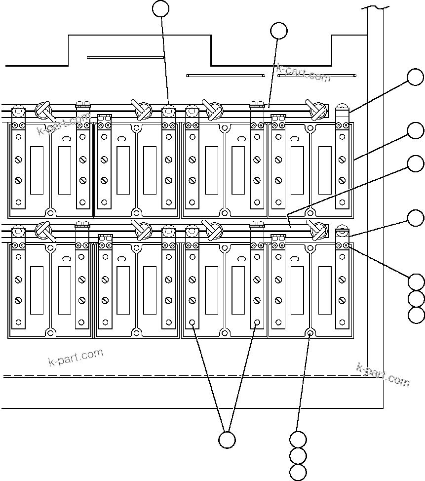 Komatsu parts book diagram for AFE48-AC  930E S/N A30076-A30078 & A30080 SYNCRUDE: CONTROL CABINET (INSIDE LOWER RIGHT FRONT)