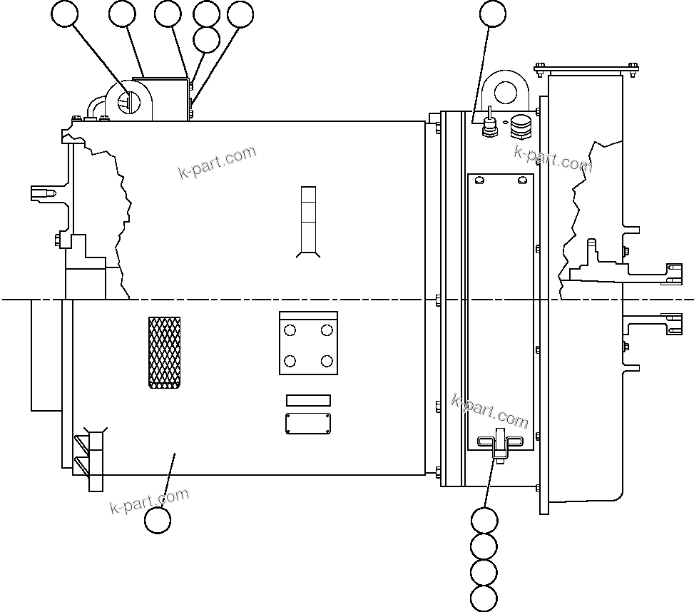 Komatsu parts book diagram for AFE48-AC  930E S/N A30076-A30078 & A30080 SYNCRUDE: DRIVE SYSTEM ALTERNATOR