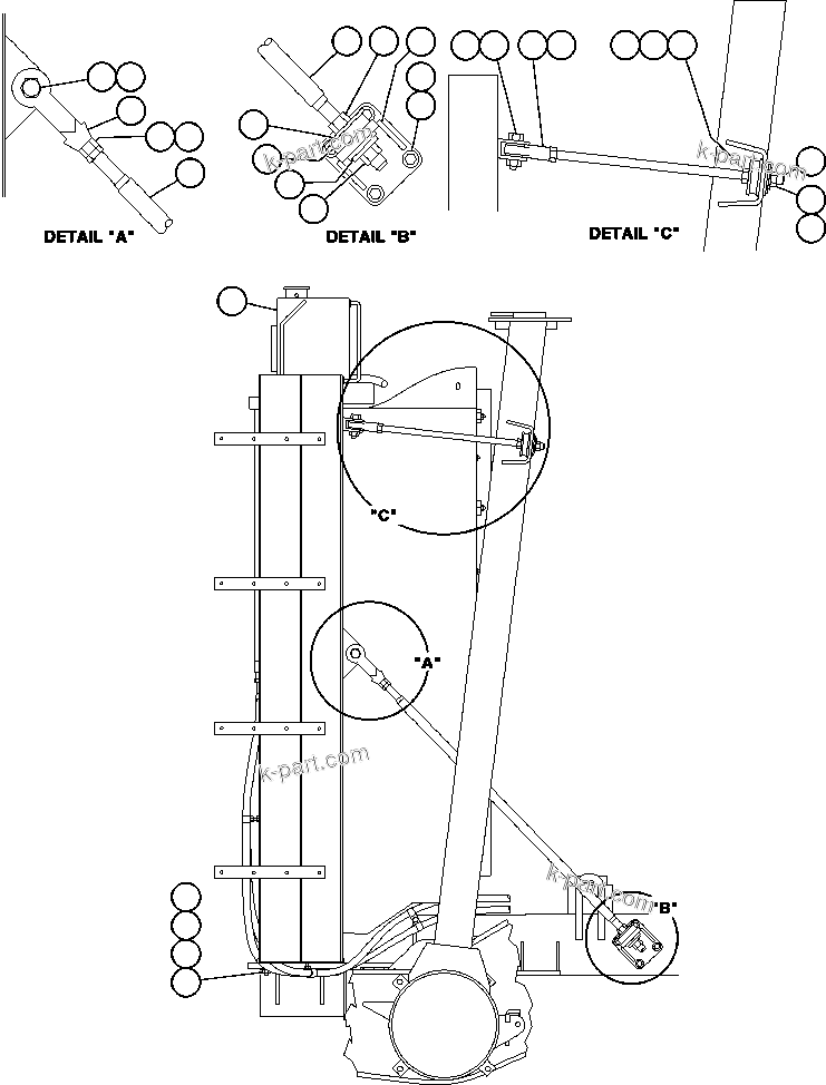 Komatsu parts book diagram for AFE48-AL  930E S/N A30111 MORENCI: RADIATOR SUPPORT & MOUNTING
