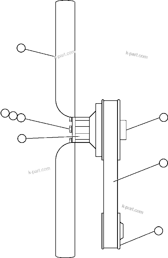 Komatsu parts book diagram for AFE48-AL  930E S/N A30111 MORENCI: FAN & FAN DRIVE
