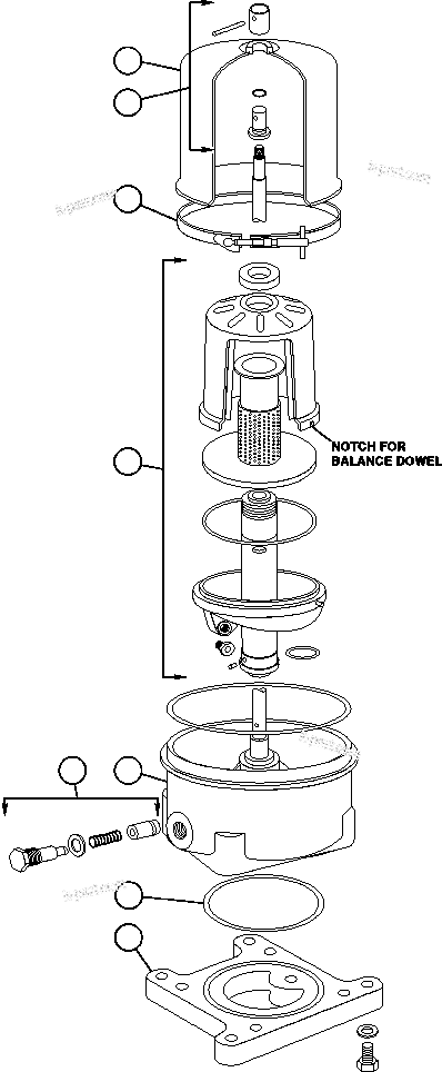 Komatsu parts book diagram for AFE48-AL  930E S/N A30111 MORENCI: CENTRIFUGE FILTER ASSEMBLY (BF4556)