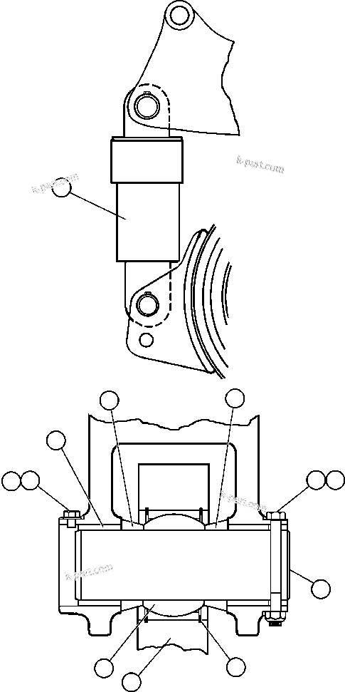 Komatsu parts book diagram for AFE48-AL  930E S/N A30111 MORENCI: REAR SUSPENSION & MOUNTING