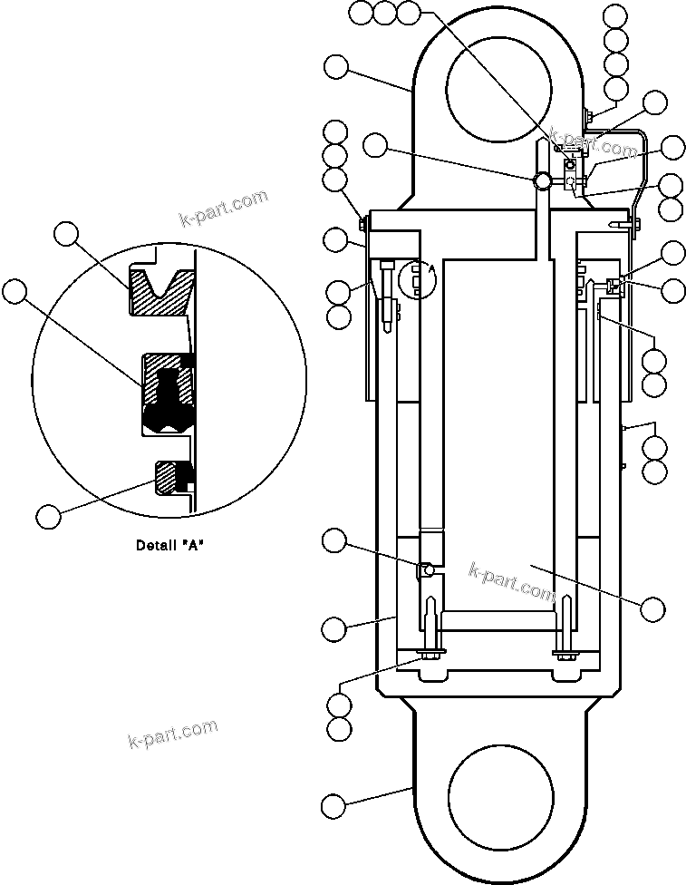 Komatsu parts book diagram for AFE48-AL  930E S/N A30111 MORENCI: REAR SUSPENSION ASSEMBLY (EF8363)