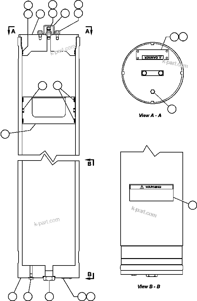 Komatsu parts book diagram for AFE48-AL  930E S/N A30111 MORENCI: STEERING ACCUMULATOR ASSEMBLY (ED3830)