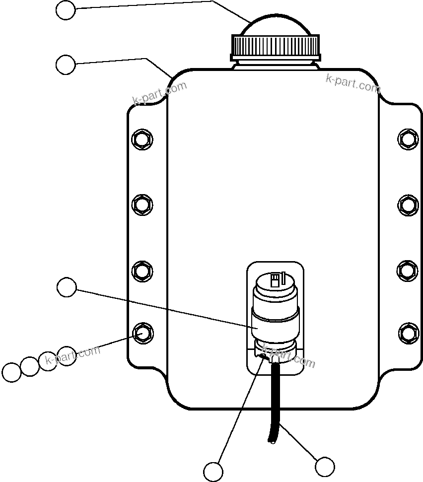 Komatsu parts book diagram for AFE48-AL  930E S/N A30111 MORENCI: WINDSHIELD WASHER INSTALLATION