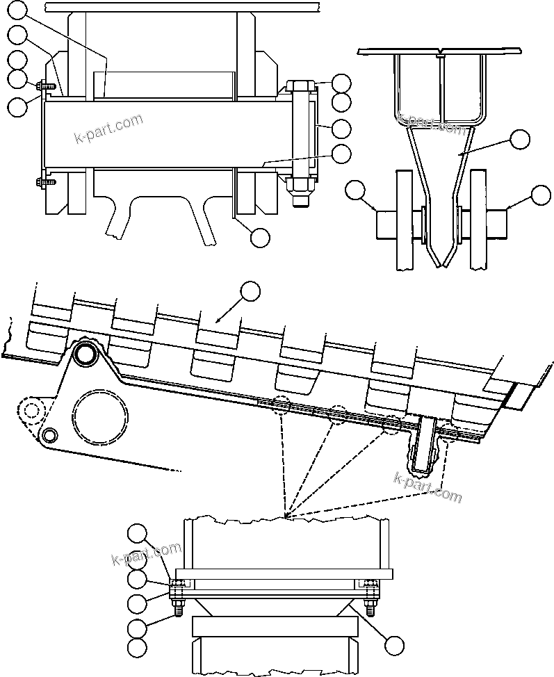 Komatsu parts book diagram for AFE48-AL  930E S/N A30111 MORENCI: BODY & BODY PIVOT