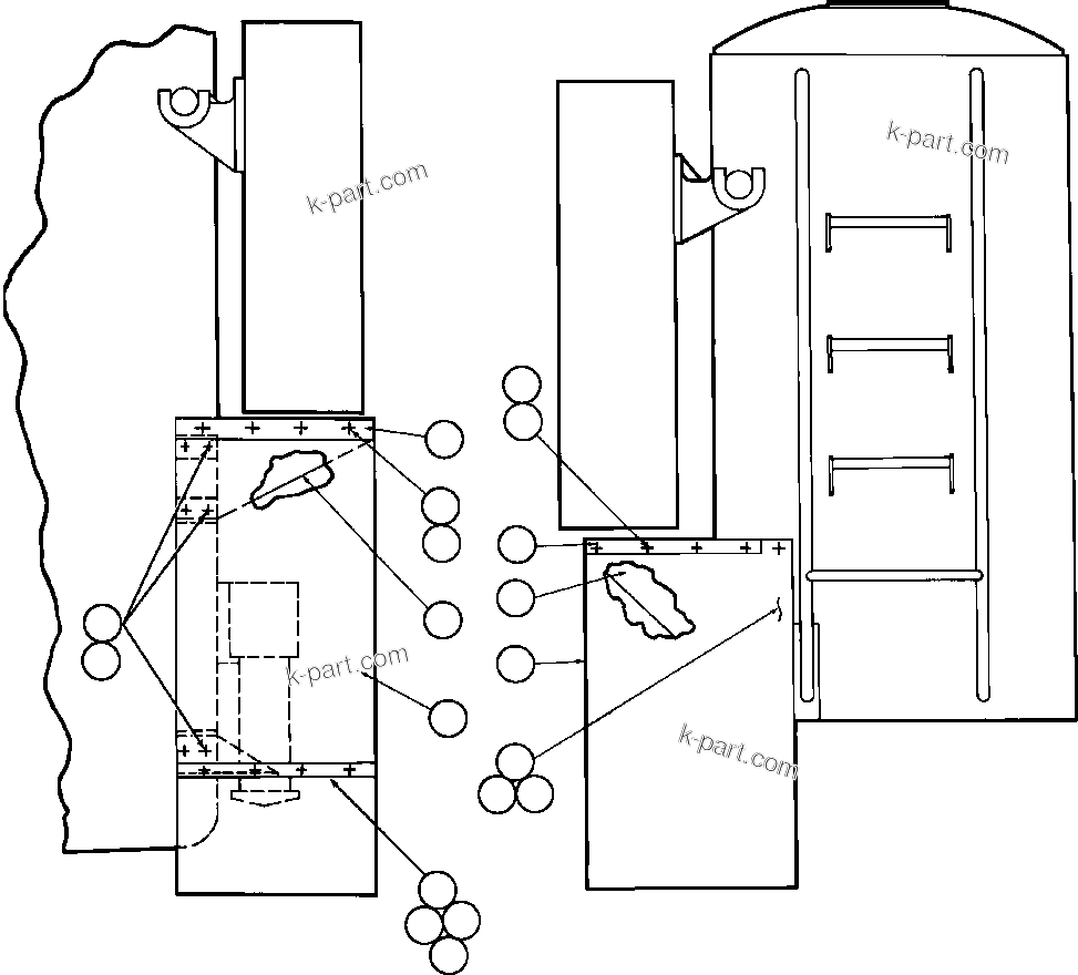 Komatsu parts book diagram for AFE48-AL  930E S/N A30111 MORENCI: SIDE MUD FLAP INSTALLATION