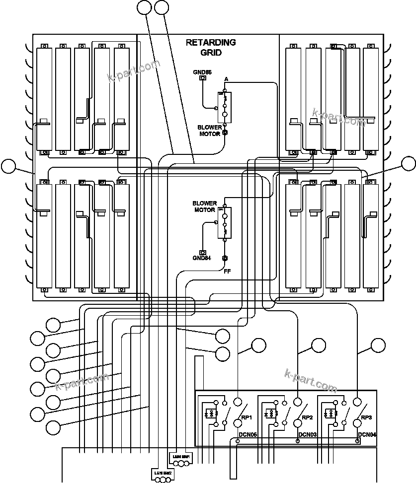 Komatsu parts book diagram for AFE48-AL  930E S/N A30111 MORENCI: ELECTRICAL COMPONENT POWER WIRING - 1