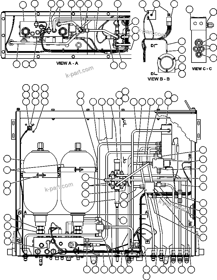 Komatsu parts book diagram for AFE48-AL  930E S/N A30111 MORENCI: HYDRAULIC/BRAKE CABINET ASSM - 1