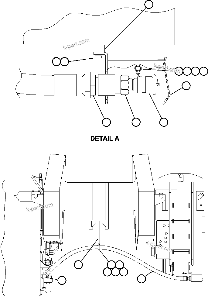 Komatsu parts book diagram for AFE48-AL  930E S/N A30111 MORENCI: QUICK FUEL - LEFT HAND