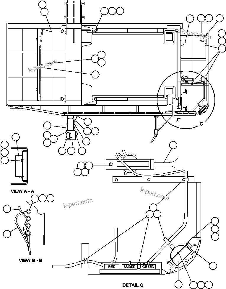 Komatsu parts book diagram for AFE48-AL  930E S/N A30111 MORENCI: LEFT DECK ELECTRICAL GROUP