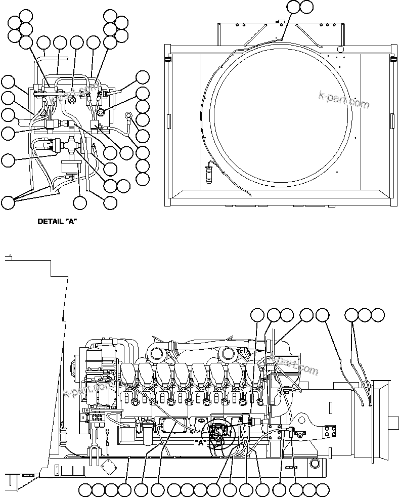 Komatsu parts book diagram for AFE48-AL  930E S/N A30111 MORENCI: ENGINE ELECTRICAL - LEFT SIDE