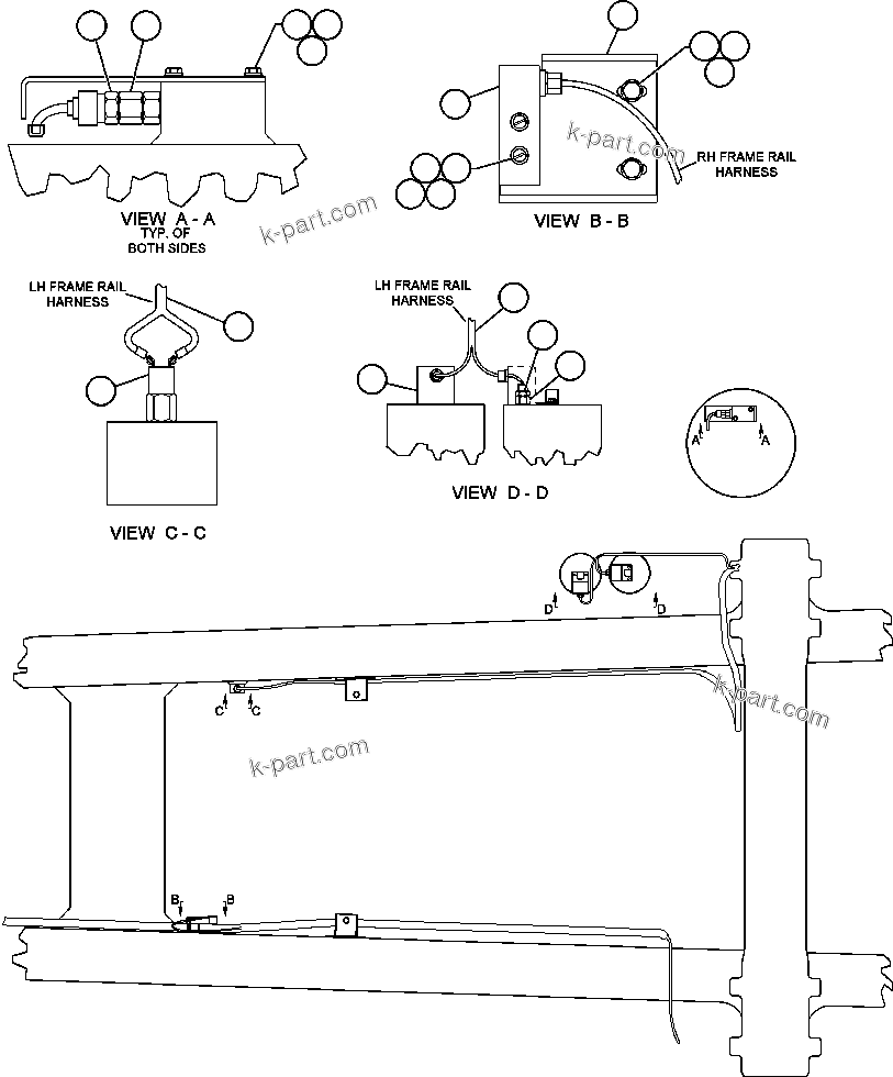 Komatsu parts book diagram for AFE48-AL  930E S/N A30111 MORENCI: SWITCH - BODY UP, FRT SUSP, STRG ACCUM PRES