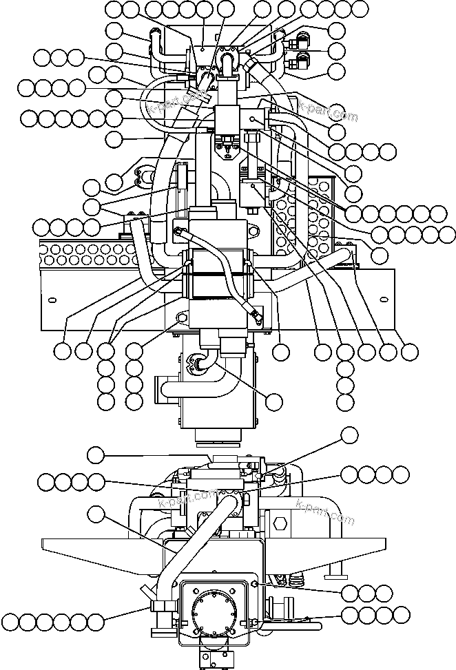 Komatsu parts book diagram for AFE48-AL  930E S/N A30111 MORENCI: PUMP/HOIST VALVE MODULE