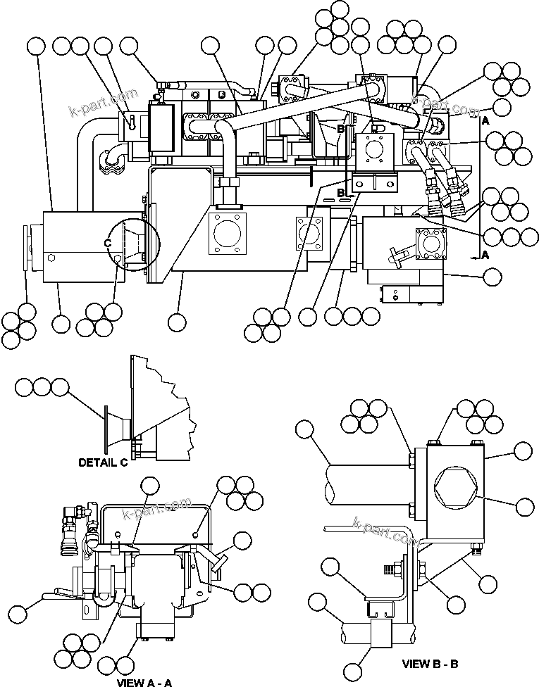 Komatsu parts book diagram for AFE48-AL  930E S/N A30111 MORENCI: PUMP/HOIST VALVE MODULE - 1
