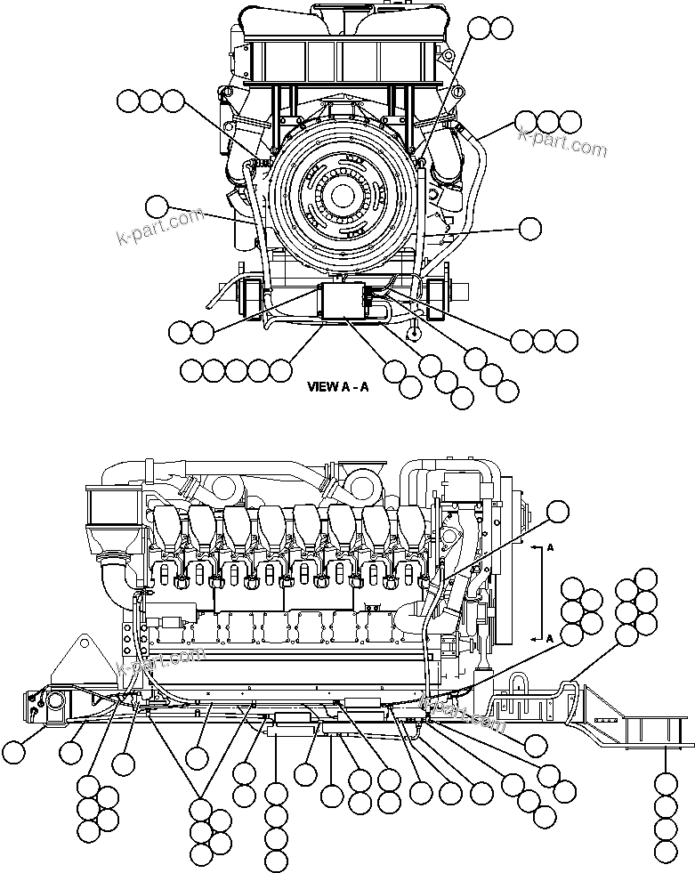 Komatsu parts book diagram for AFE48-AL  930E S/N A30111 MORENCI: HOT START INSTALLATION