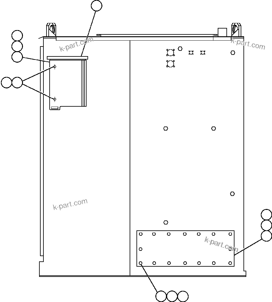 Komatsu parts book diagram for AFE48-AL  930E S/N A30111 MORENCI: CONTROL CABINET (LEFT SIDE)
