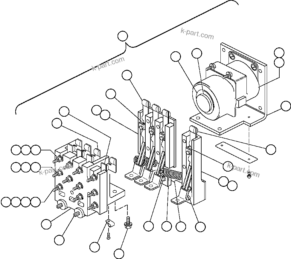 Komatsu parts book diagram for AFE48-AL  930E S/N A30111 MORENCI: RELAY (VG7043)