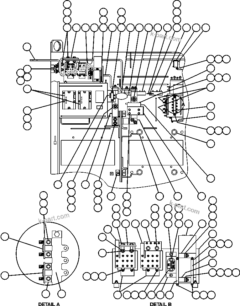 Komatsu parts book diagram for AFE48-AL  930E S/N A30111 MORENCI: CONTROL CABINET (INSIDE TOP LEFT FRONT)