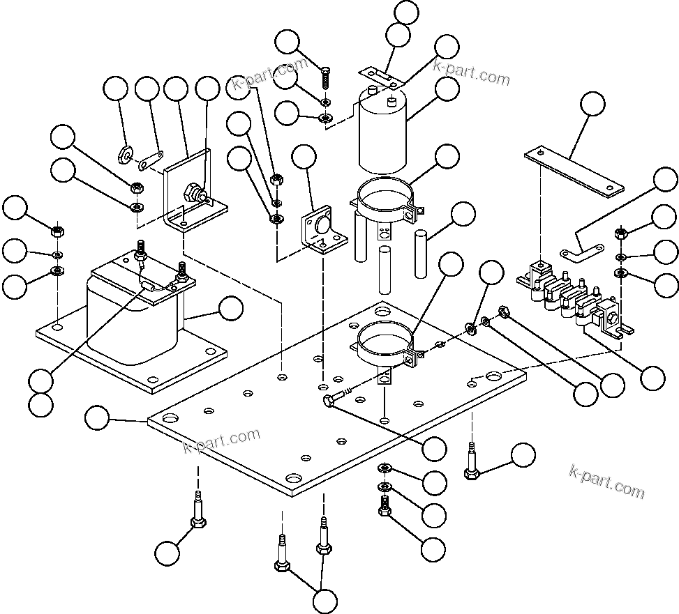 Komatsu parts book diagram for AFE48-AL  930E S/N A30111 MORENCI: BATTERY FILTER PANEL (BLFP) (BF3903)