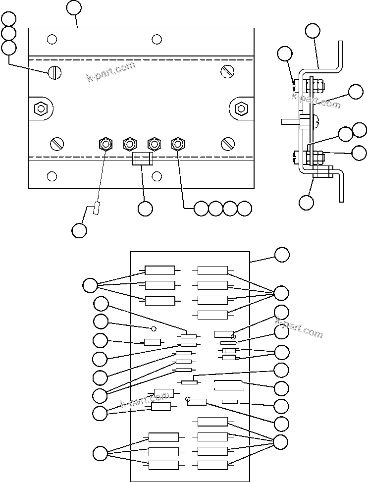 Komatsu parts book diagram for AFE48-AL  930E S/N A30111 MORENCI: VOLTAGE MEASURING MODULE (VMM) (VE6118)