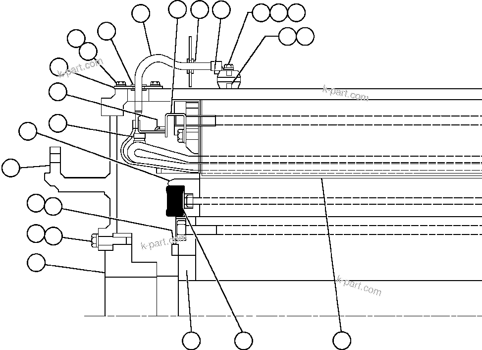Komatsu parts book diagram for AFE48-AL  930E S/N A30111 MORENCI: ALTERNATOR - ENGINE MOUNT END