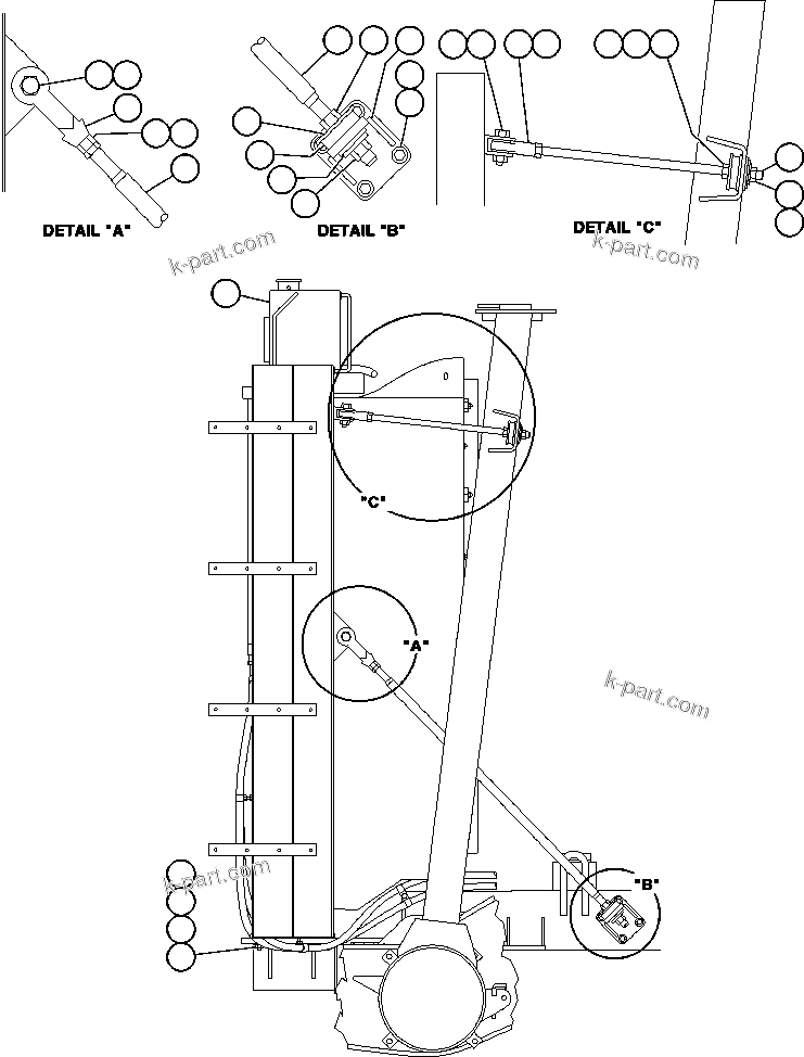 Komatsu parts book diagram for AFE48-AR  930E S/N A30115 SUNCOR: RADIATOR SUPPORT & MOUNTING