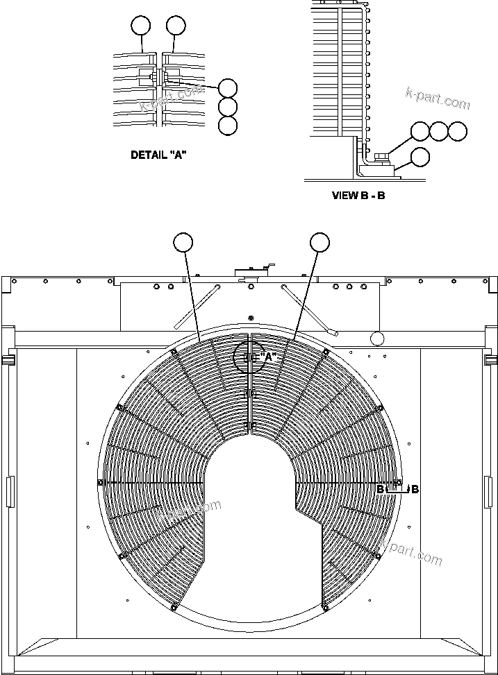 Komatsu parts book diagram for AFE48-AR  930E S/N A30115 SUNCOR: FAN GUARD INSTALLATION