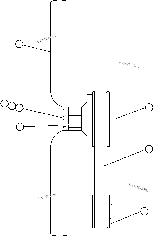 Komatsu parts book diagram for AFE48-AR  930E S/N A30115 SUNCOR: FAN & FAN DRIVE