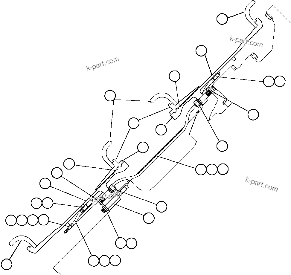 Komatsu parts book diagram for AFE48-AR  930E S/N A30115 SUNCOR: REAR WHEELS & MOUNTING