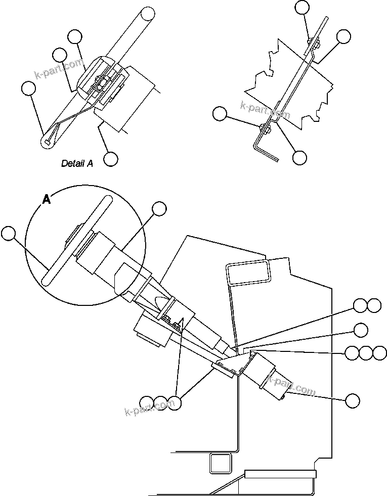 Komatsu parts book diagram for AFE48-AR  930E S/N A30115 SUNCOR: STEERING COLUMN & CONTROL VALVE INSTL