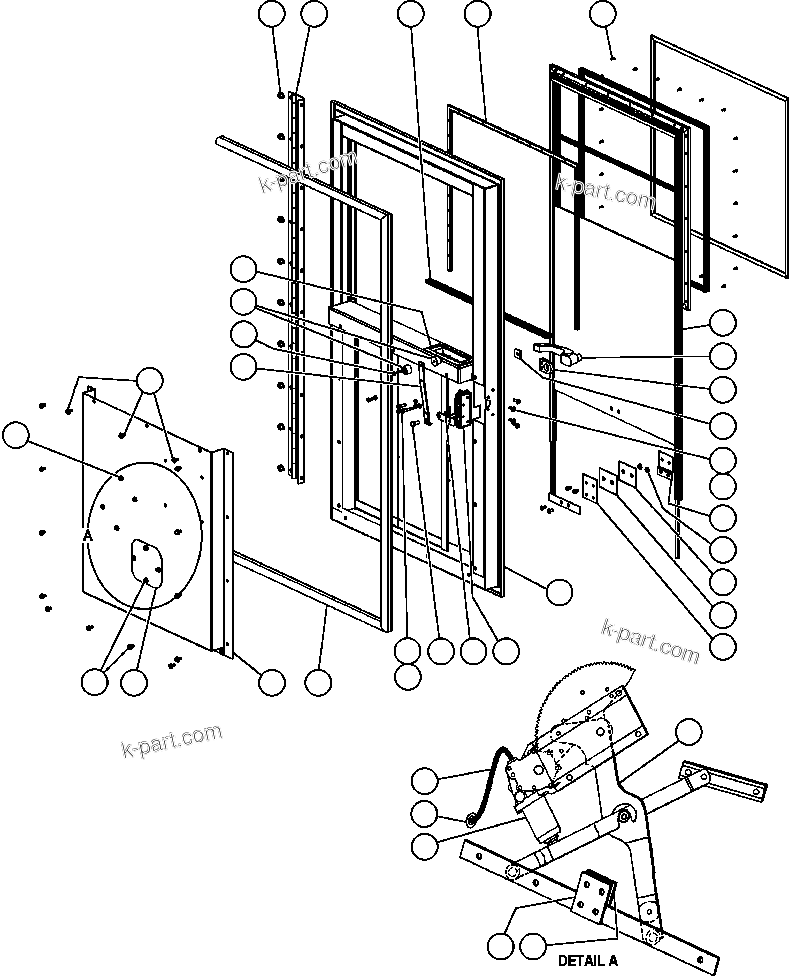 Komatsu parts book diagram for AFE48-AR  930E S/N A30115 SUNCOR: DOOR - R.H. (SM2749)