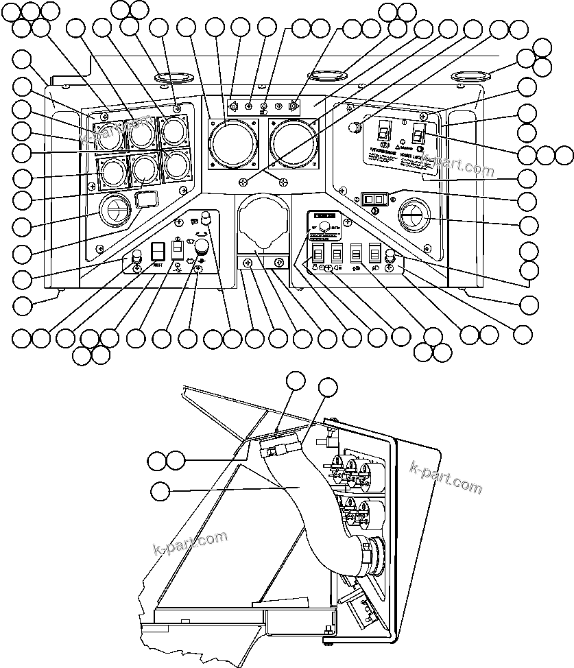 Komatsu parts book diagram for AFE48-AR  930E S/N A30115 SUNCOR: INSTRUMENT PANEL ASSEMBLY