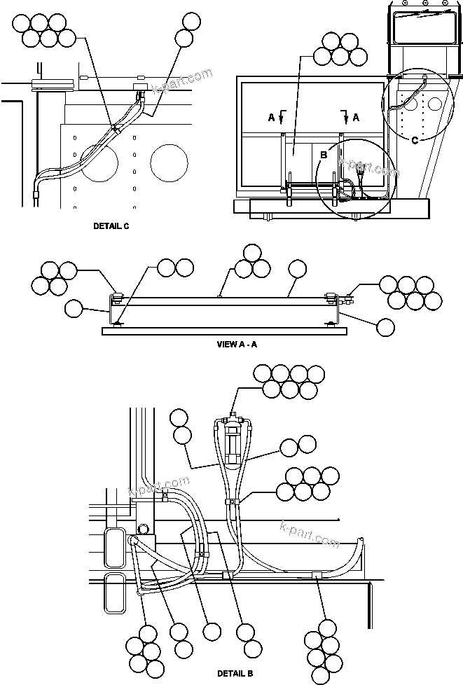 Komatsu parts book diagram for AFE48-AR  930E S/N A30115 SUNCOR: AIR CONDITIONER PIPING & INSTALLATION