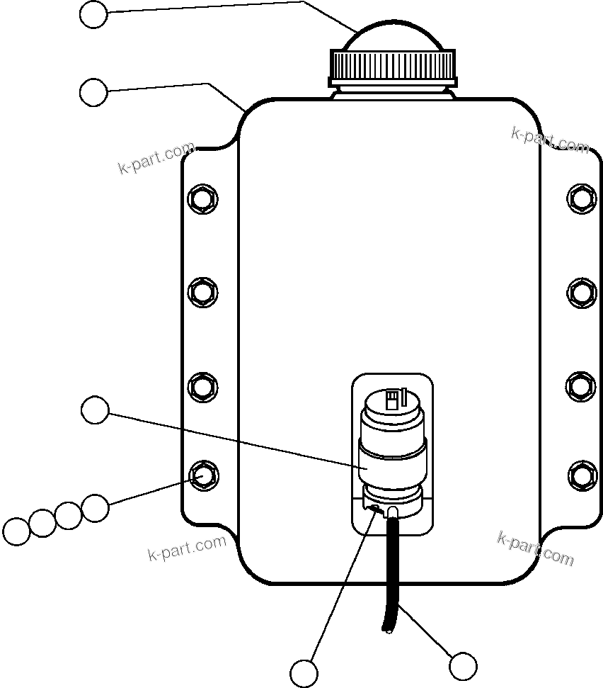 Komatsu parts book diagram for AFE48-AR  930E S/N A30115 SUNCOR: WINDSHIELD WASHER INSTALLATION