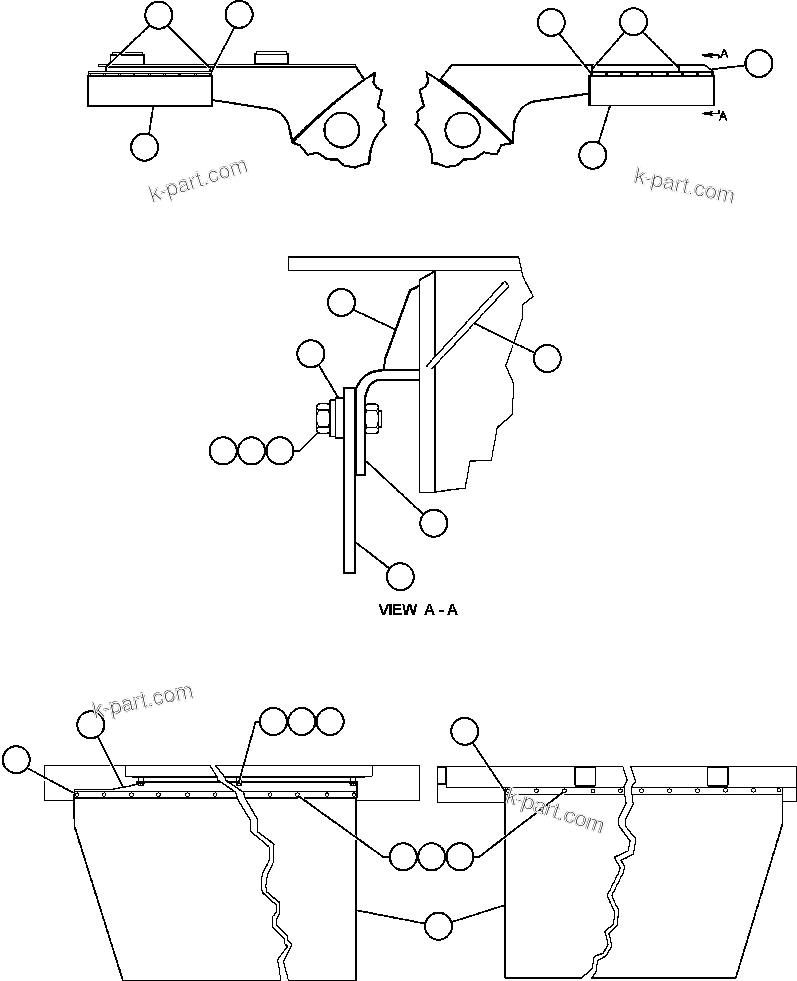 Komatsu parts book diagram for AFE48-AR  930E S/N A30115 SUNCOR: DECK MUD FLAPS INSTALLATION