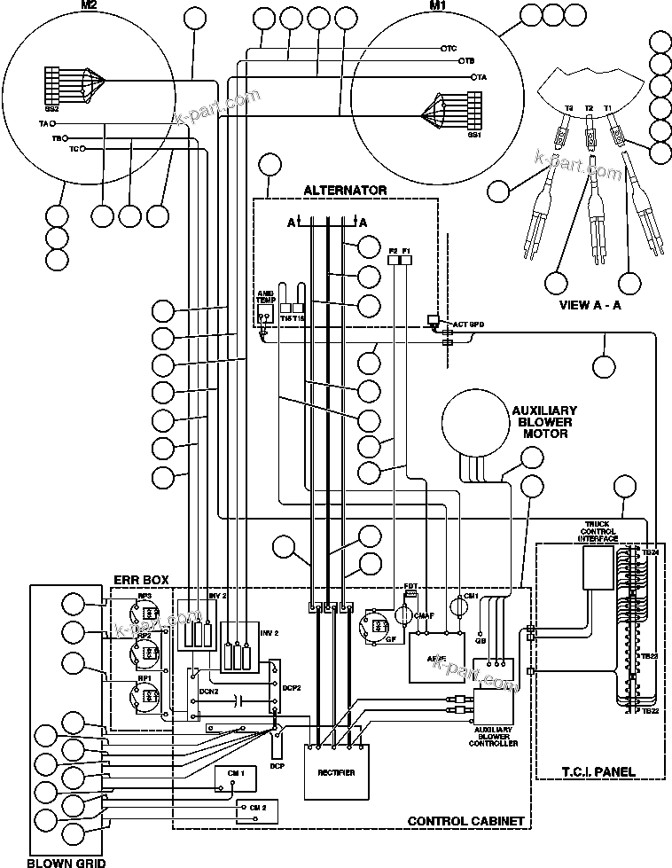 Komatsu parts book diagram for AFE48-AR  930E S/N A30115 SUNCOR: ELECTRICAL COMPONENT POWER WIRING