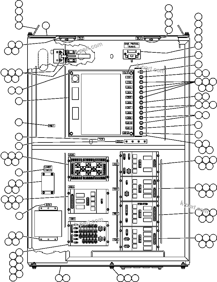 Komatsu parts book diagram for AFE48-AR  930E S/N A30115 SUNCOR: ELECTRICAL INTERFACE CABINET (4000 ENG)