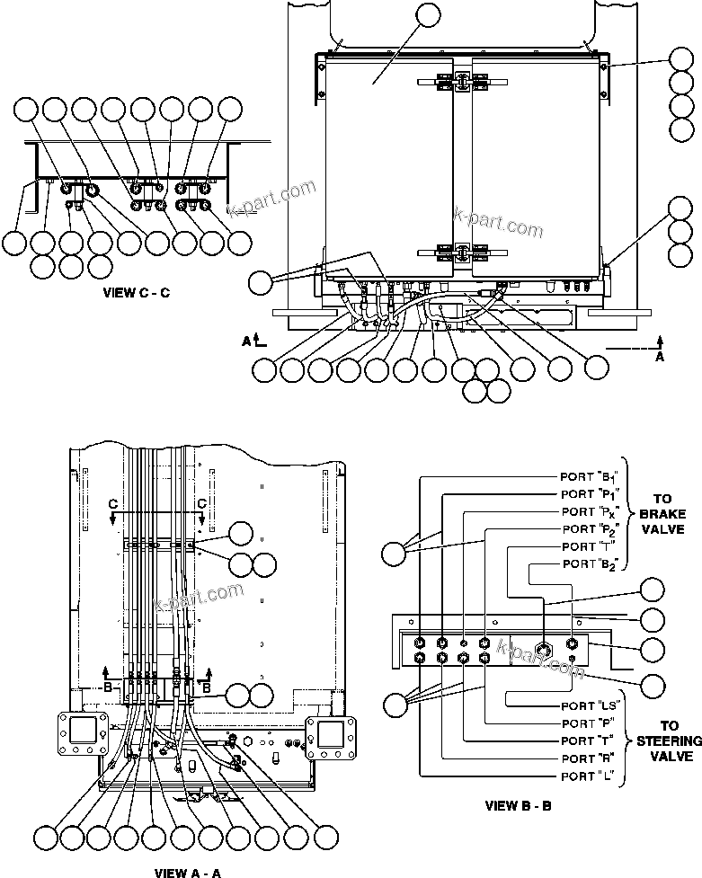 Komatsu parts book diagram for AFE48-AR  930E S/N A30115 SUNCOR: BRAKE CABINET/CAB PIPING