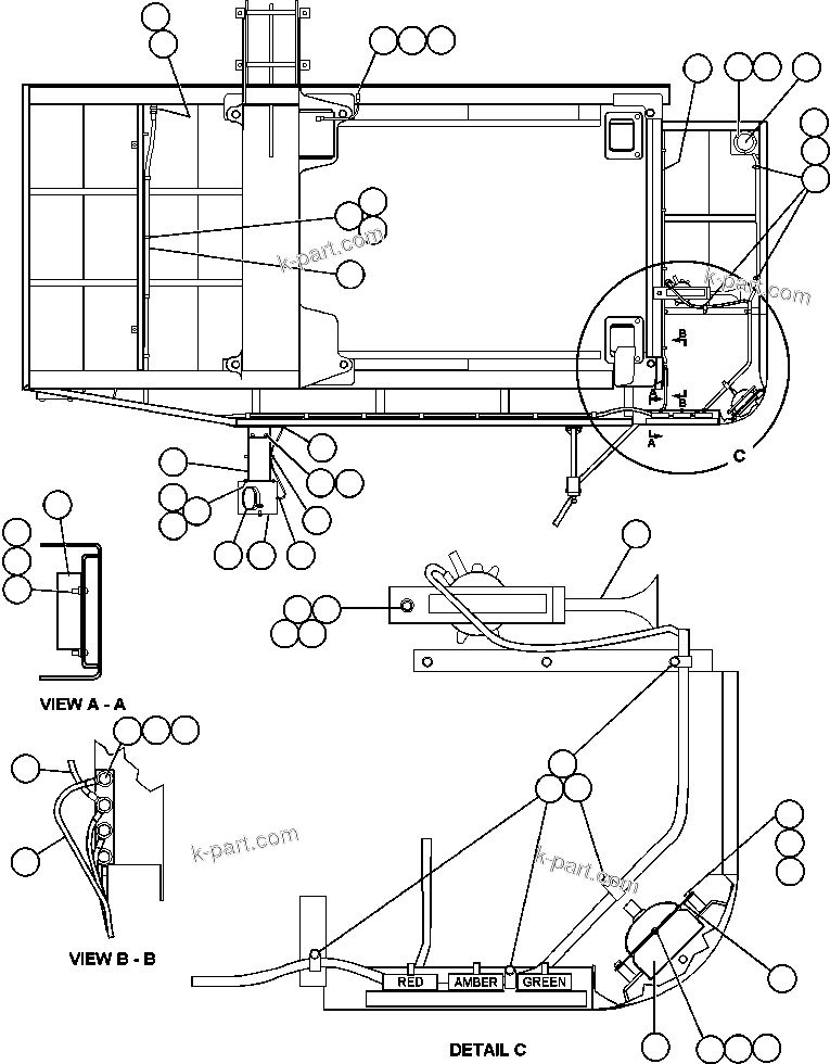 Komatsu parts book diagram for AFE48-AR  930E S/N A30115 SUNCOR: LEFT DECK ELECTRICAL GROUP