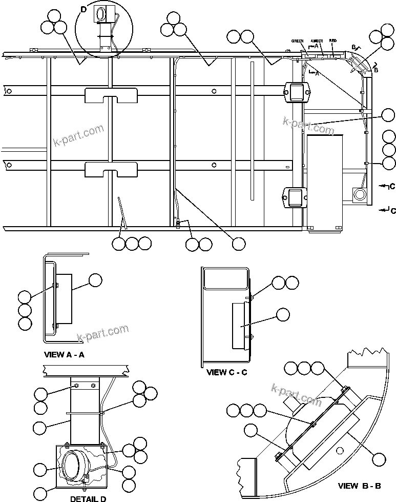 Komatsu parts book diagram for AFE48-AR  930E S/N A30115 SUNCOR: RIGHT DECK ELECTRICAL GROUP