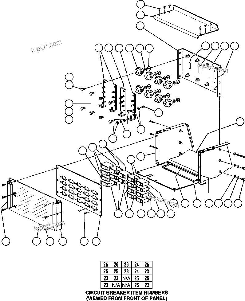 Komatsu parts book diagram for AFE48-AR  930E S/N A30115 SUNCOR: DISTRIBUTION POWER BUS