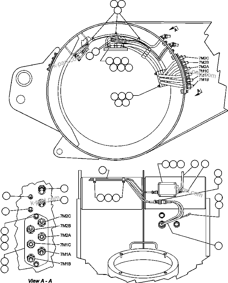 Komatsu parts book diagram for AFE48-AR  930E S/N A30115 SUNCOR: REAR AXLE ELECTRICAL GROUP