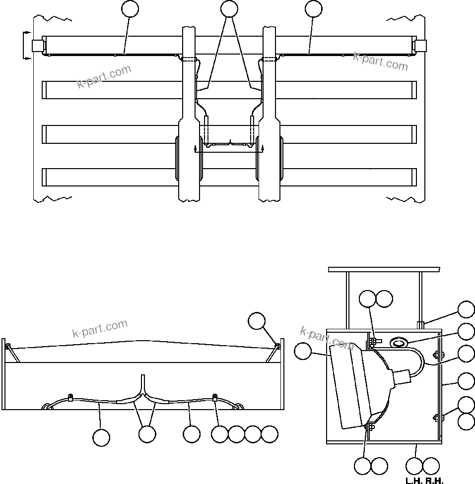 Komatsu parts book diagram for AFE48-AR  930E S/N A30115 SUNCOR: REAR TURN & CLEARANCE LIGHTS