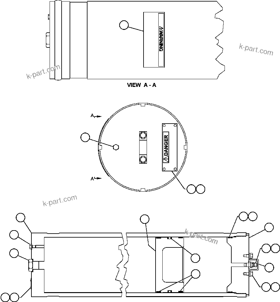 Komatsu parts book diagram for AFE48-AR  930E S/N A30115 SUNCOR: BRAKE AUXILIARY ACCUMULATOR ASSM (EC3328)