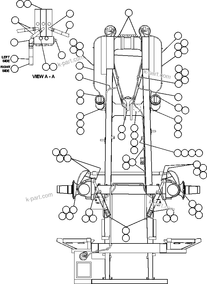 Komatsu parts book diagram for AFE48-AR  930E S/N A30115 SUNCOR: AUTOMATIC LUBE SYSTEM