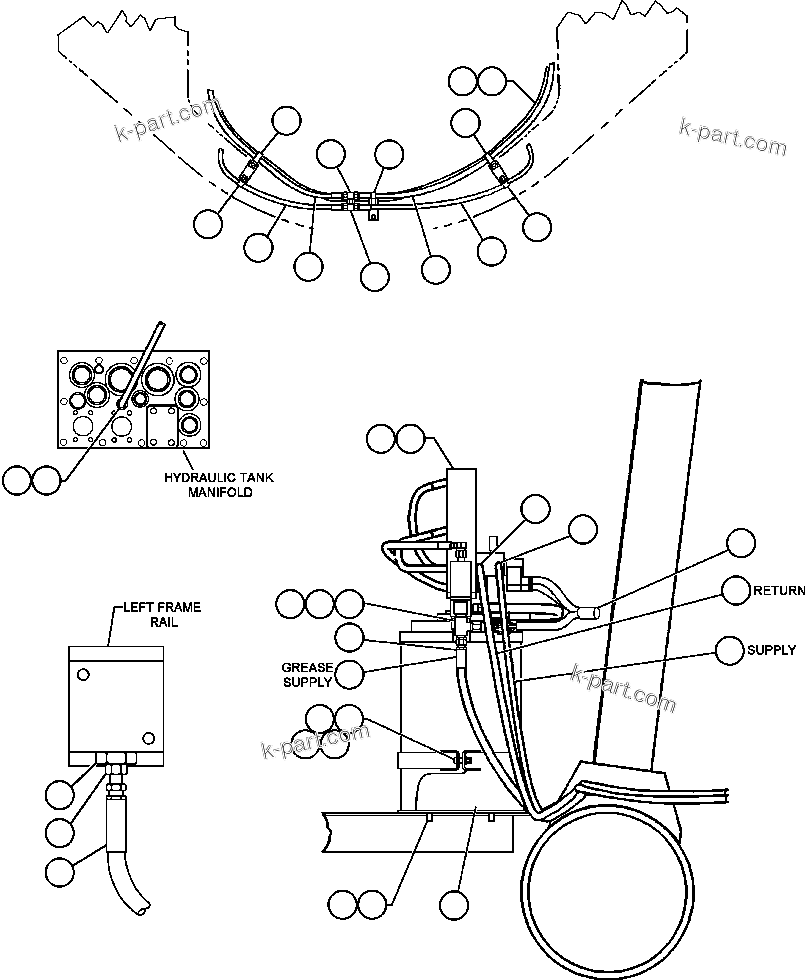 Komatsu parts book diagram for AFE48-AR  930E S/N A30115 SUNCOR: AUTOMATIC LUBE SYSTEM - 1