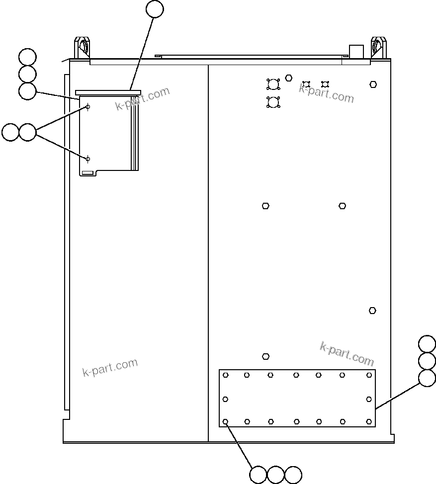 Komatsu parts book diagram for AFE48-AR  930E S/N A30115 SUNCOR: CONTROL CABINET (LEFT SIDE)